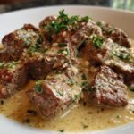 biff i kremet parmesan- og smørsaus