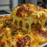cheesy potetgrateng med biff