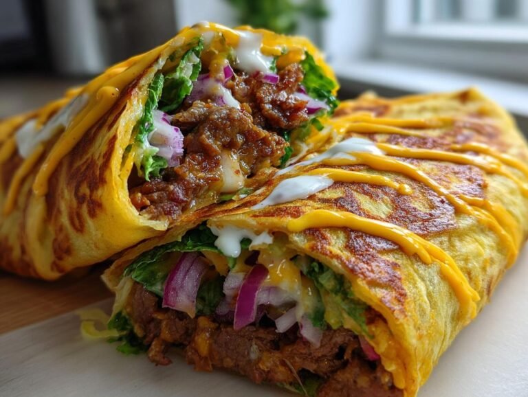 cheesy wraps med biff