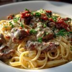 kremet biff med parmesan