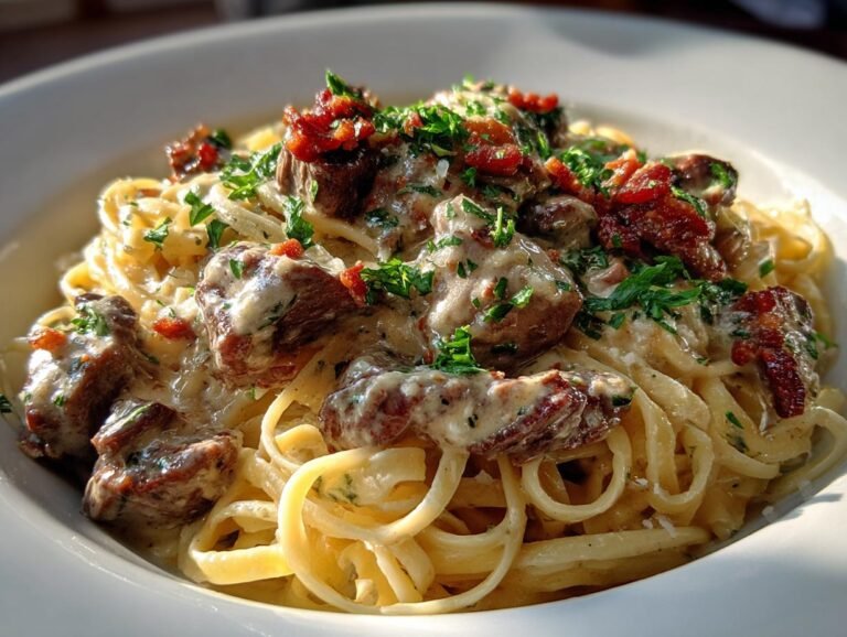 kremet biff med parmesan