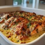 ovnsbakt laks i kremet parmesansaus